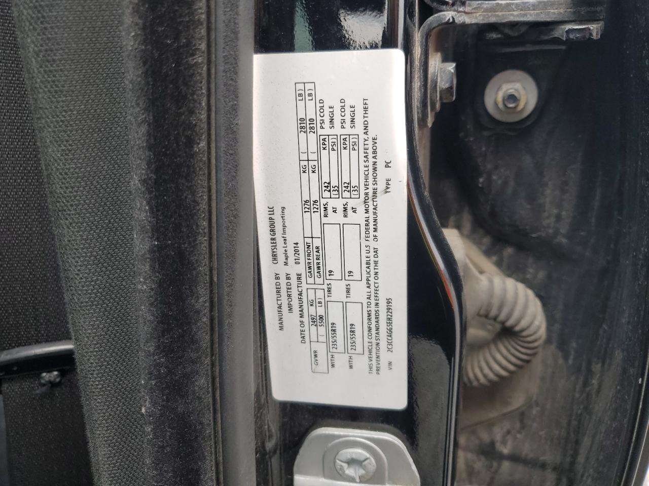 2014 Chrysler 300 S VIN: 2C3CCAGG5EH229195 Lot: 69842395