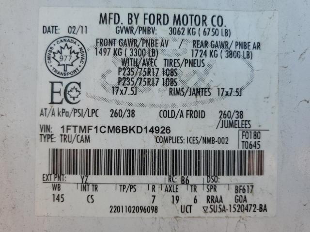 2011 FORD F150   