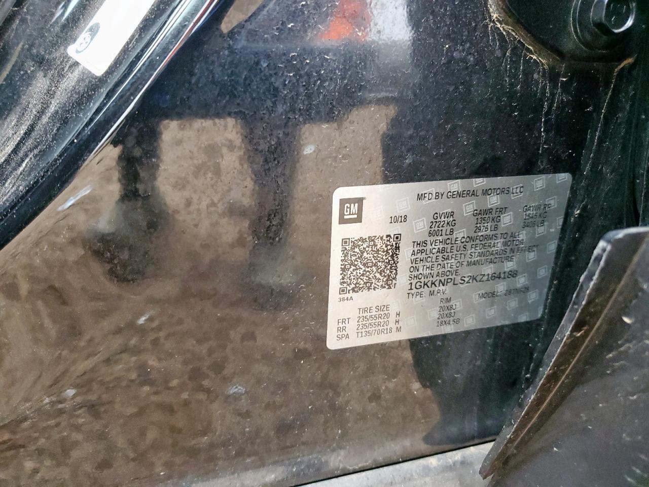 2019 GMC Acadia Denali VIN: 1GKKNPLS2KZ164188 Lot: 66571515