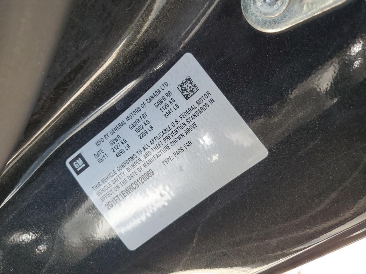 2012 Chevrolet Camaro 2Ss VIN: 2G1FT1EW6C9128069 Lot: 67773205