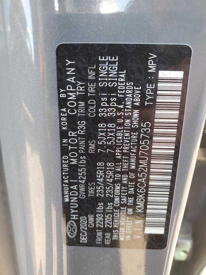 2021 Hyundai Kona Night VIN: KM8K6CA52MU705735 Lot: 69279365