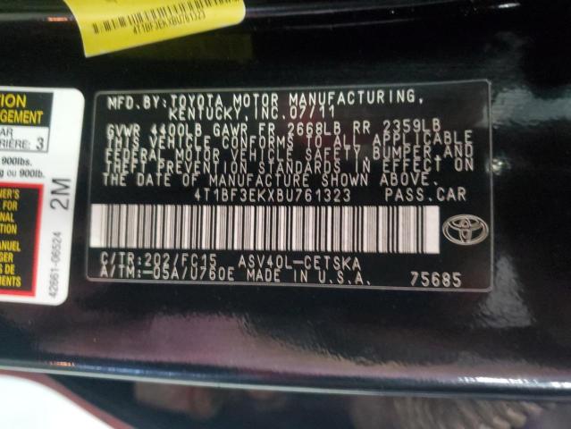 2011 TOYOTA CAMRY BASE  