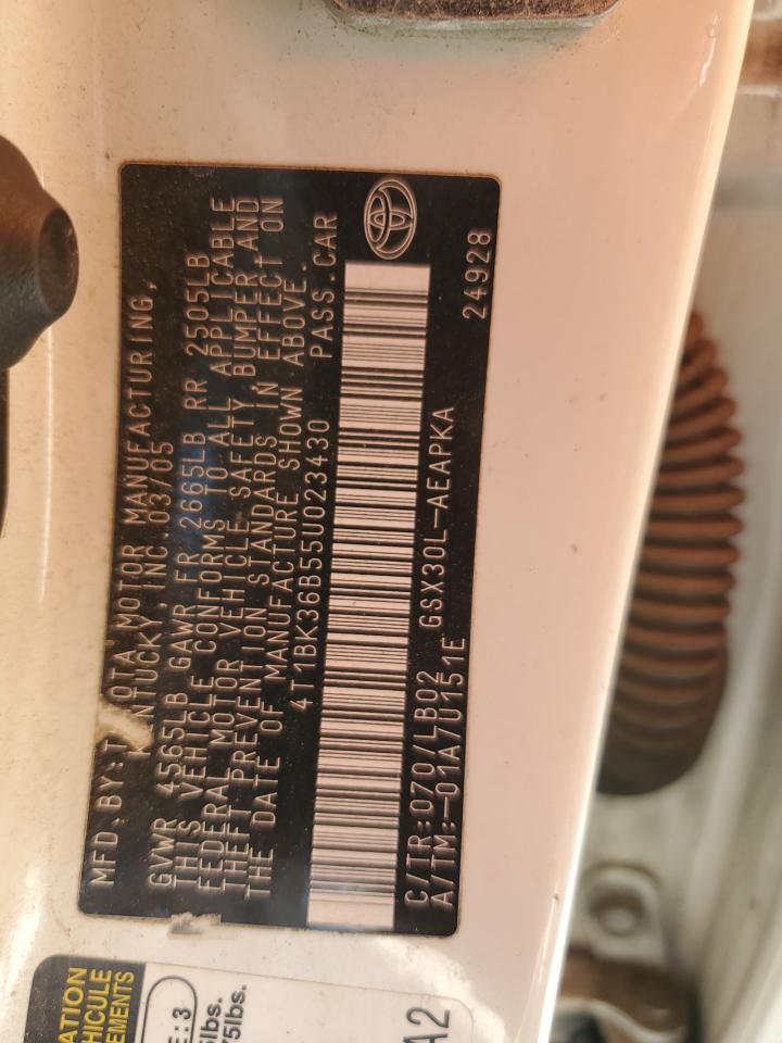 2005 Toyota Avalon Xl VIN: 4T1BK36B55U023430 Lot: 69206205