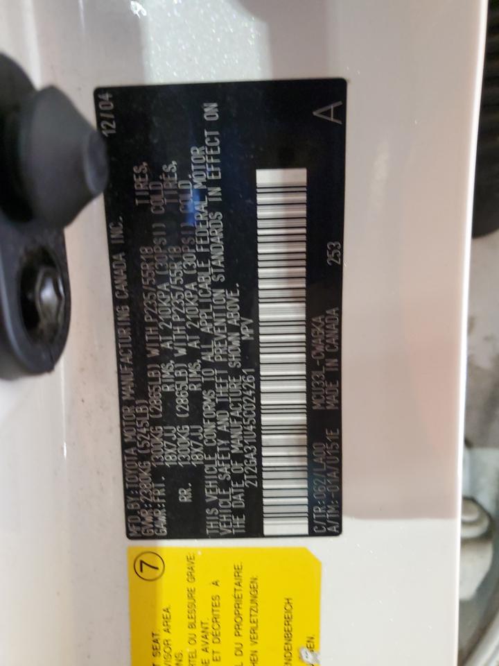 2005 Lexus Rx 330 VIN: 2T2GA31U45C024261 Lot: 69250835