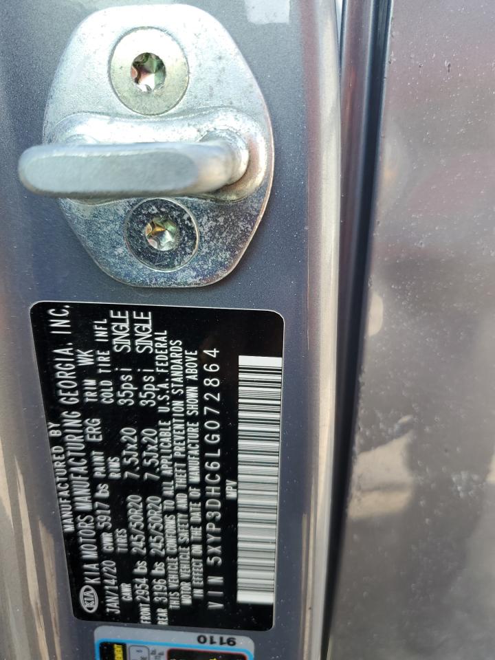 2020 Kia Telluride Ex VIN: 5XYP3DHC6LG072864 Lot: 69591845
