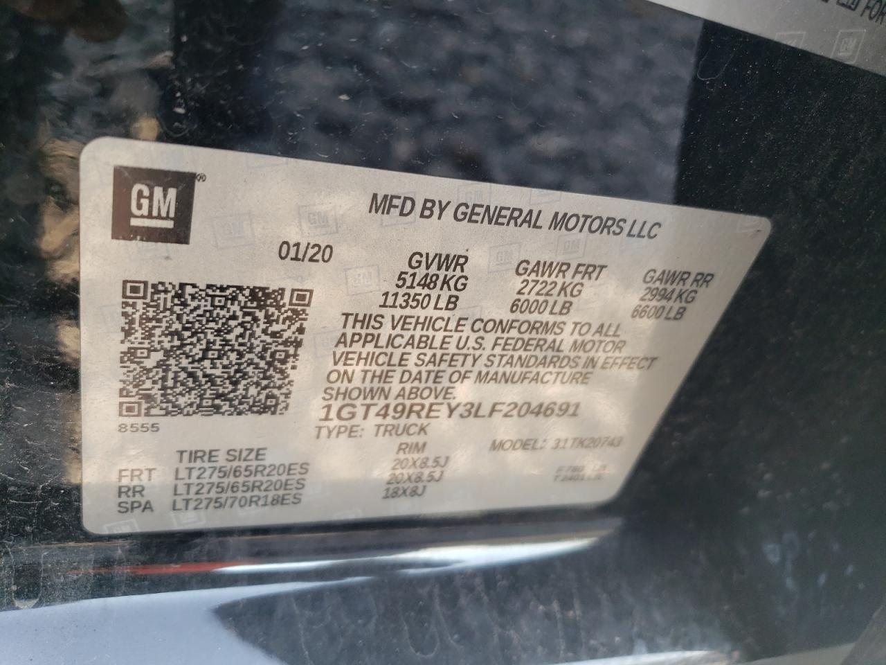 2020 GMC Sierra K2500 Denali VIN: 1GT49REY3LF204691 Lot: 69029295