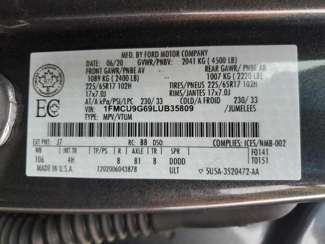 2020 FORD ESCAPE SE  