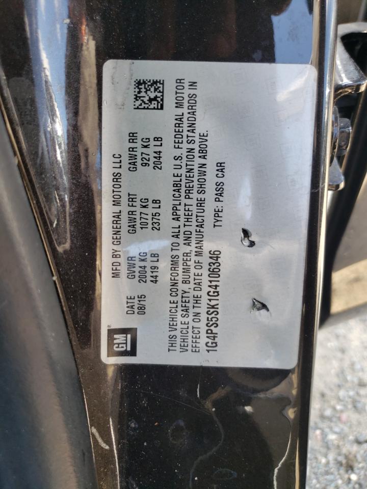 2016 Buick Verano VIN: 1G4PS5SK1G4106346 Lot: 67729755