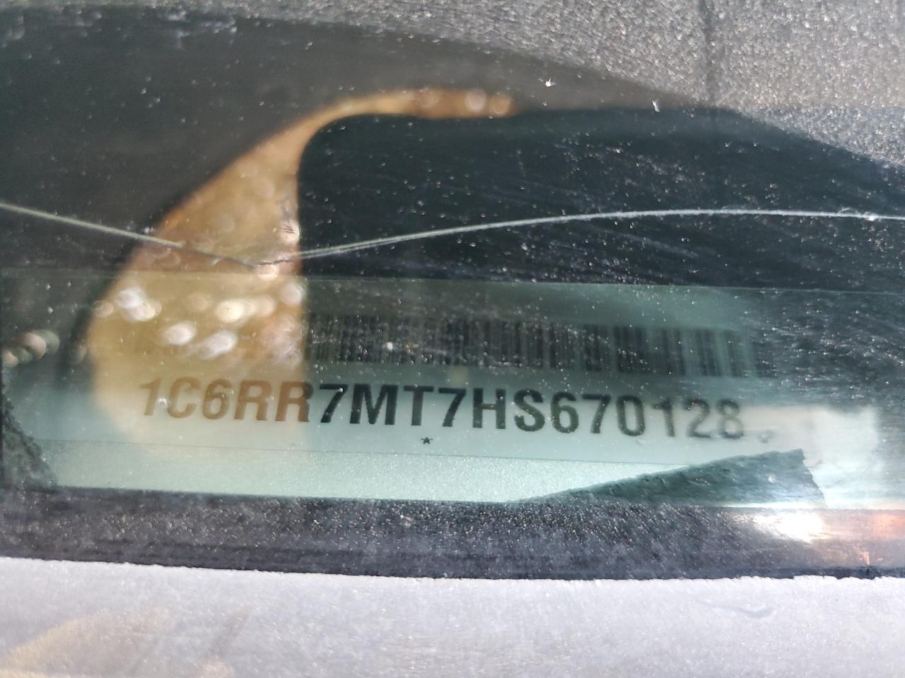 2017 Ram 1500 Sport VIN: 1C6RR7MT7HS670128 Lot: 66332695