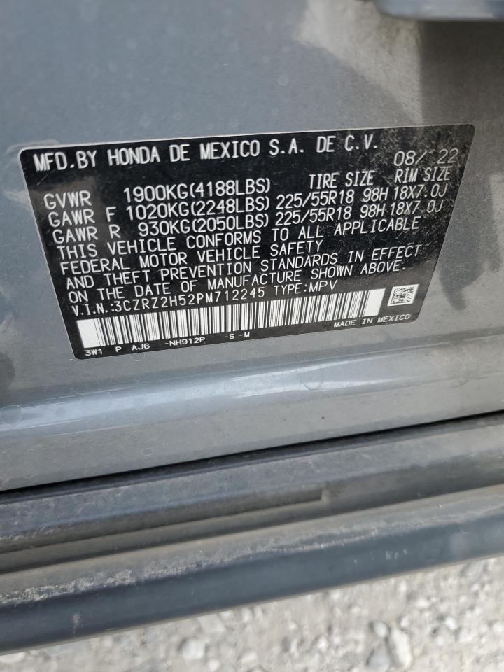 2023 Honda Hr-V Sport VIN: 3CZRZ2H52PM712245 Lot: 70492205