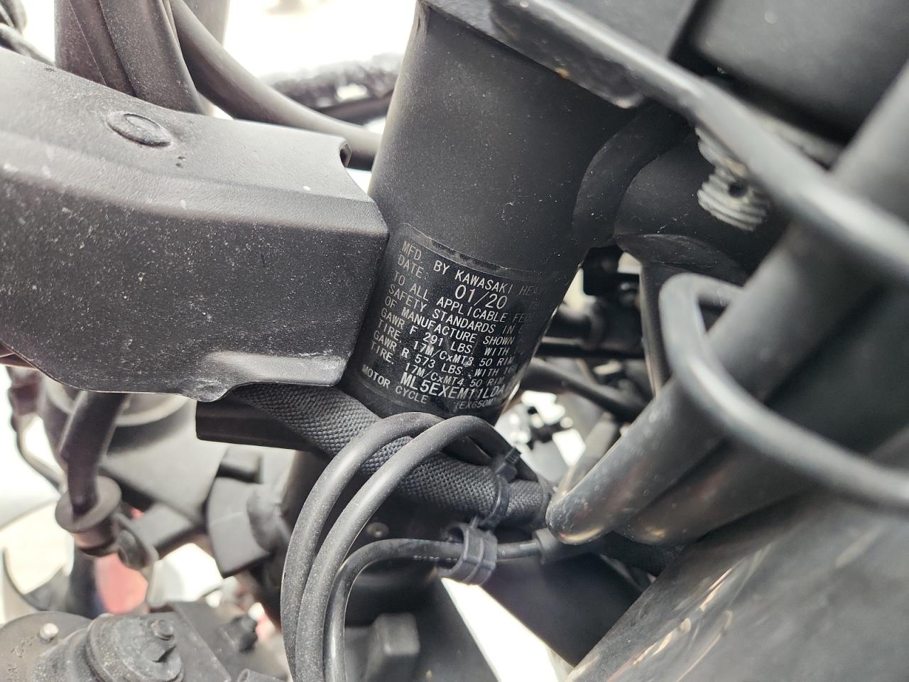 2020 Kawasaki Ex650 M VIN: ML5EXEM11LDA13156 Lot: 69000845