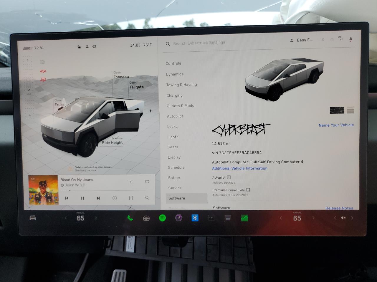 2024 Tesla Cybertruck VIN: 7G2CEHEE3RA048554 Lot: 69672765