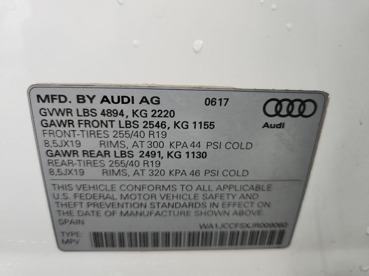 2018 Audi Q3 Premium Plus VIN: WA1JCCFSXJR009060 Lot: 71182075