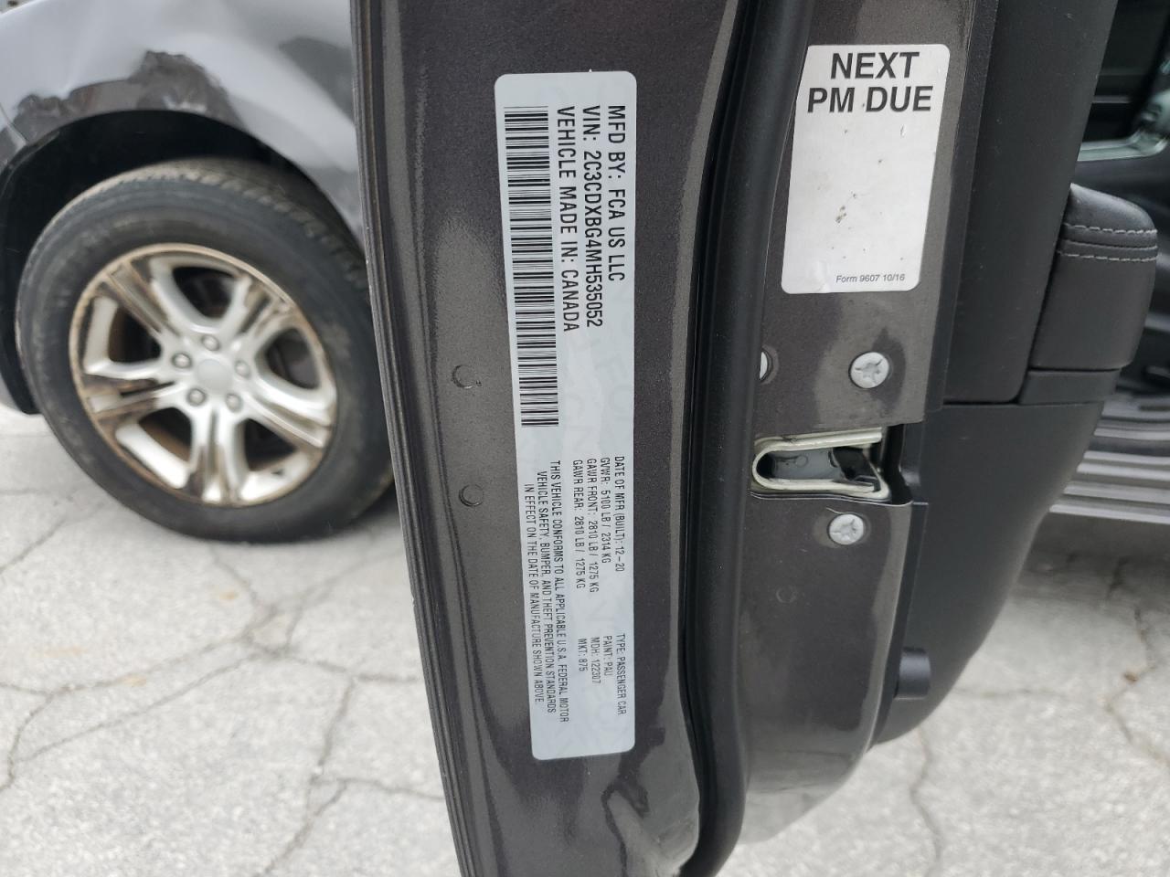 2021 Dodge Charger Sxt VIN: 2C3CDXBG4MH535052 Lot: 69728765