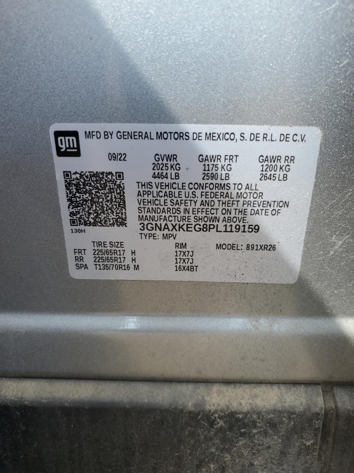 2023 Chevrolet Equinox Lt VIN: 3GNAXKEG8PL119159 Lot: 70341115