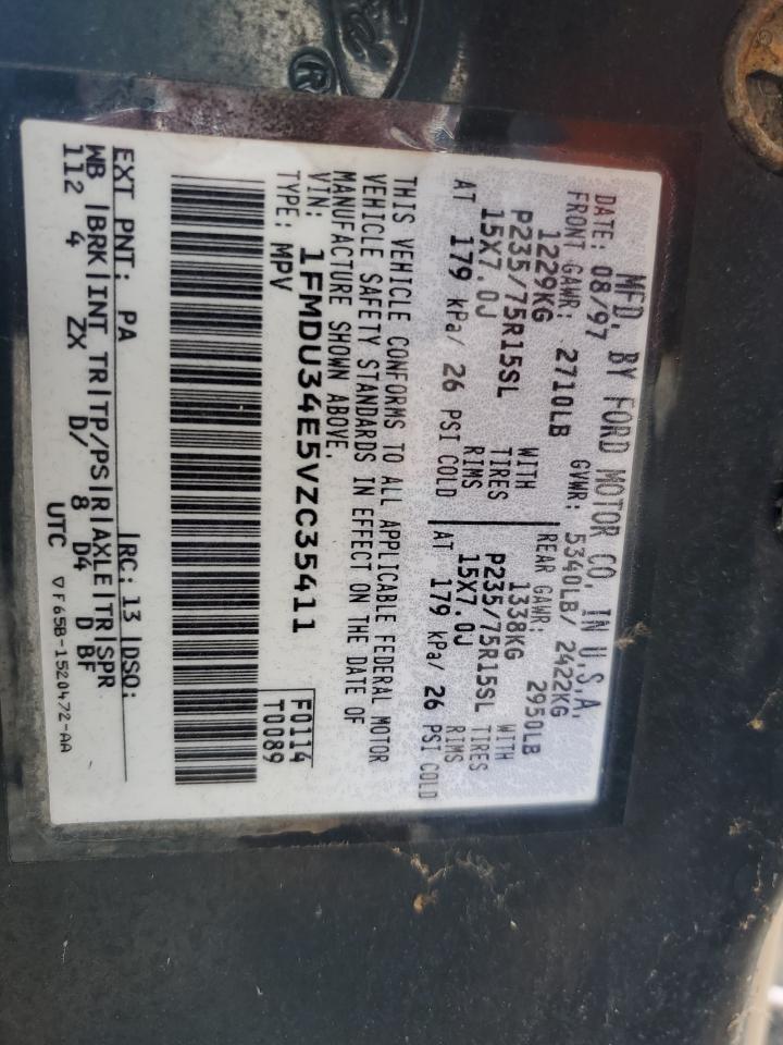 1997 Ford Explorer VIN: 1FMDU34E5VZC35411 Lot: 70591585