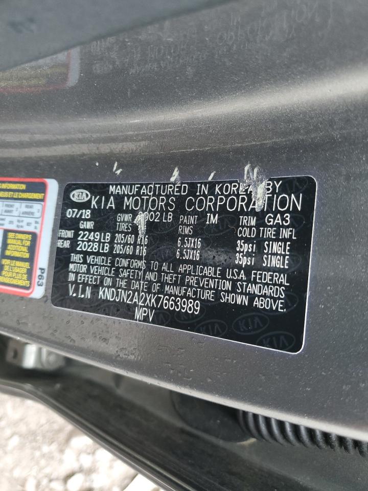 2019 Kia Soul VIN: KNDJN2A2XK7663989 Lot: 69908415