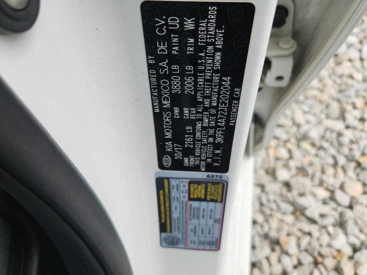 2018 Kia Forte Lx VIN: 3KPFL4A72JE202044 Lot: 70268325