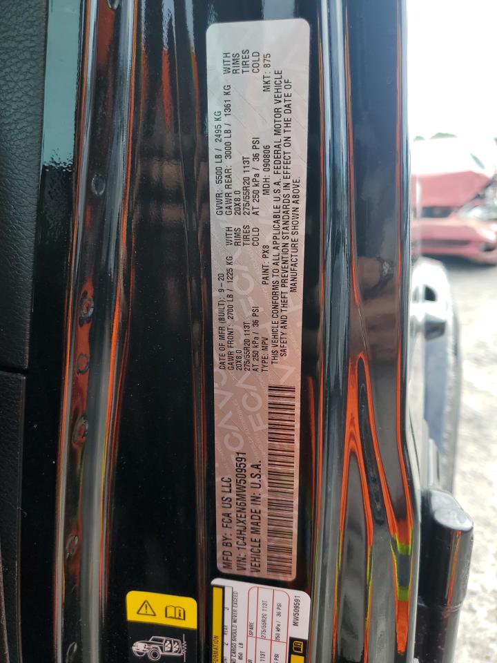 2021 Jeep Wrangler Unlimited Sahara VIN: 1C4HJXEN6MW509591 Lot: 68577165