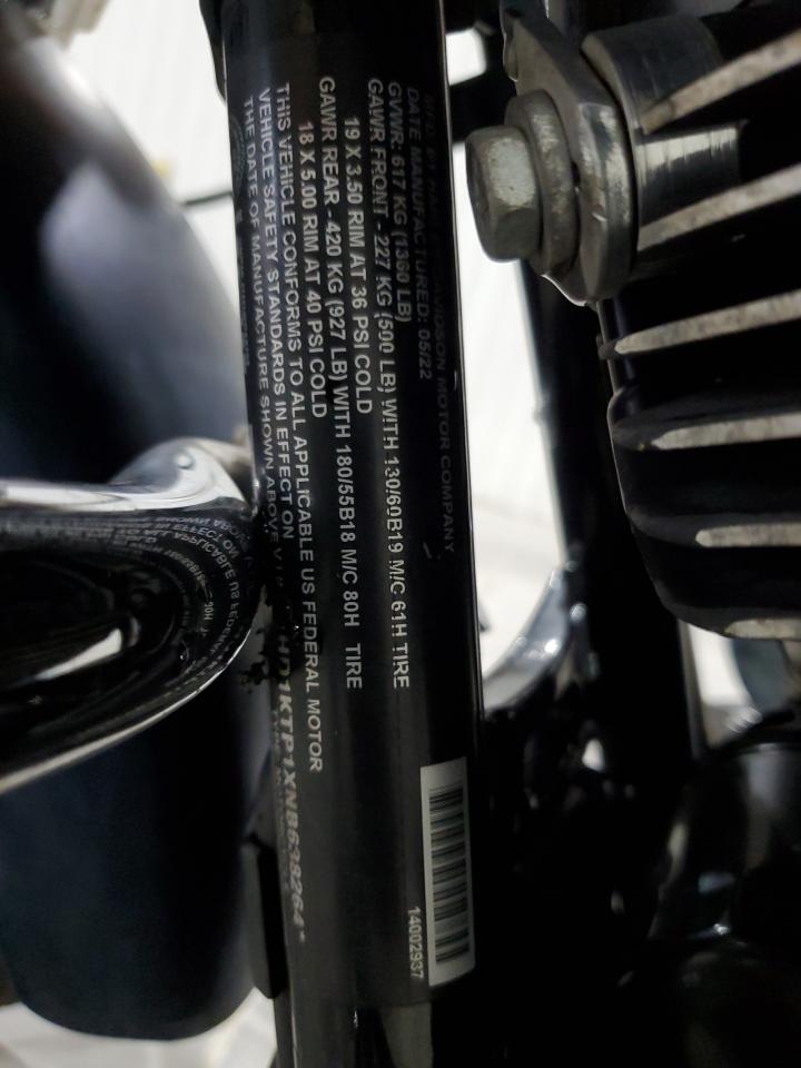 2022 Harley-Davidson Fltrxs VIN: 1HD1KTP1XNB638264 Lot: 68355165