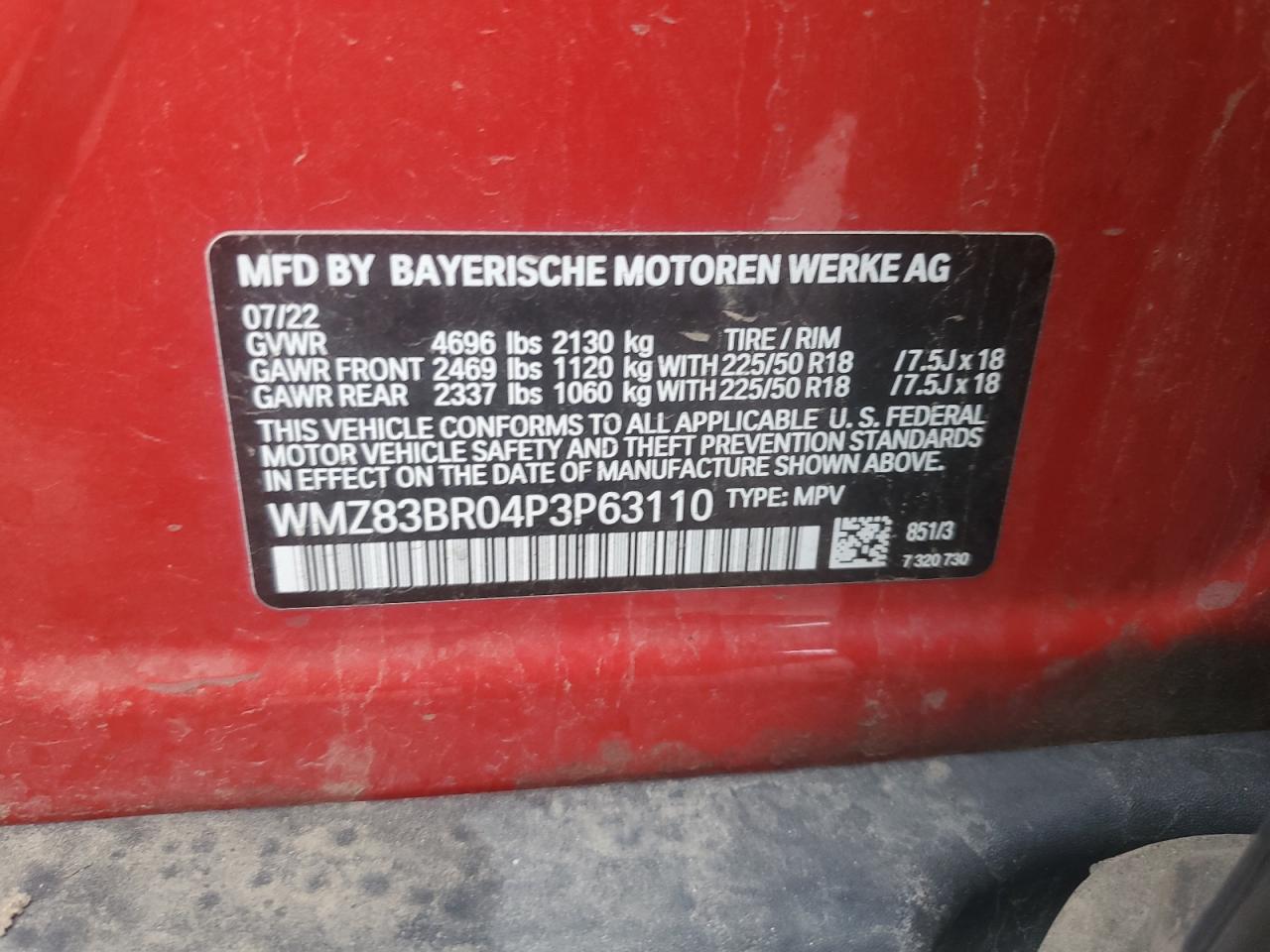 2023 Mini Cooper S Countryman All4 VIN: WMZ83BR04P3P63110 Lot: 70639765