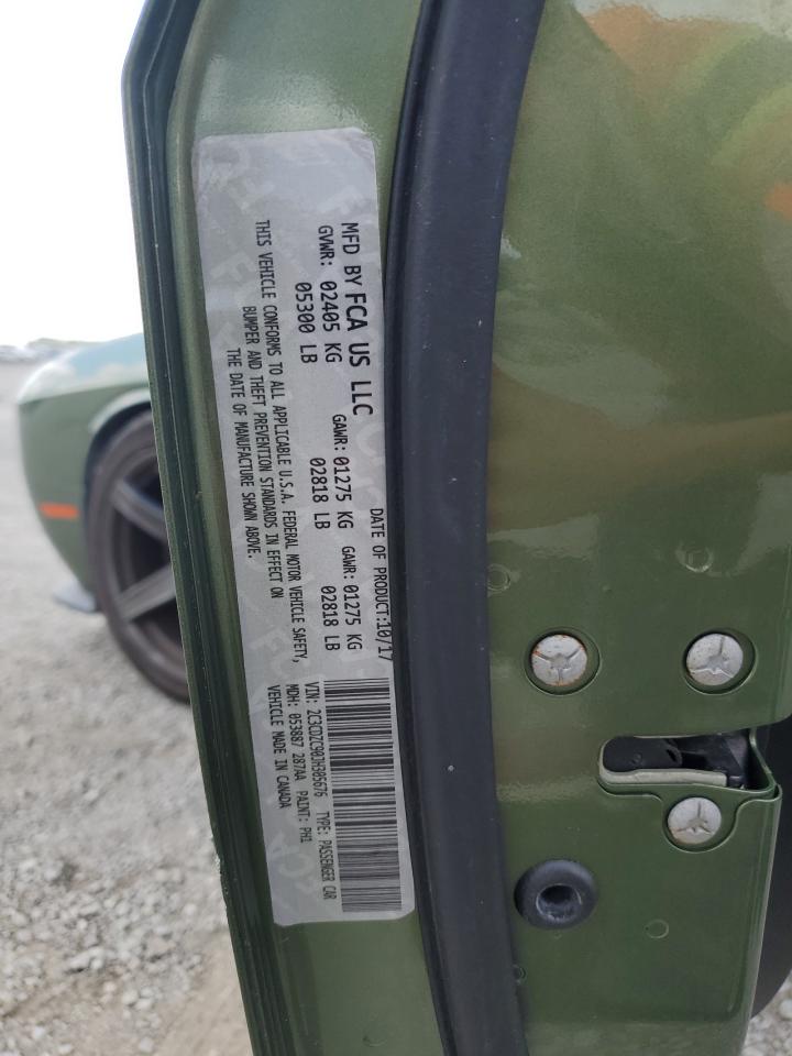 2018 Dodge Challenger Srt Hellcat VIN: 2C3CDZC97JH309692 Lot: 67811595