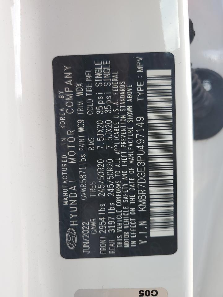 2023 Hyundai Palisade Calligraphy VIN: KM8R7DGE3PU497149 Lot: 70897895