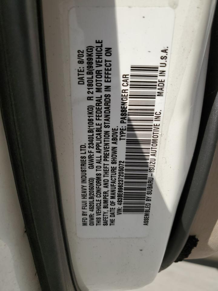 2003 Subaru Legacy Outback 3.0 H6 VIN: 4S3BE896237205072 Lot: 67466885