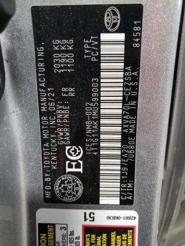 2021 TOYOTA CAMRY SE  