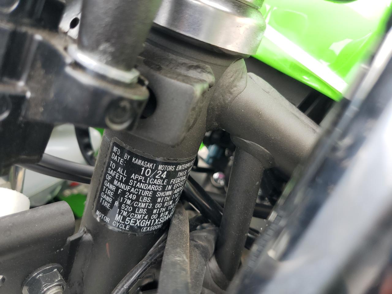 2025 Kawasaki Ex500 H VIN: ML5EXGH1XSDA49030 Lot: 69392745