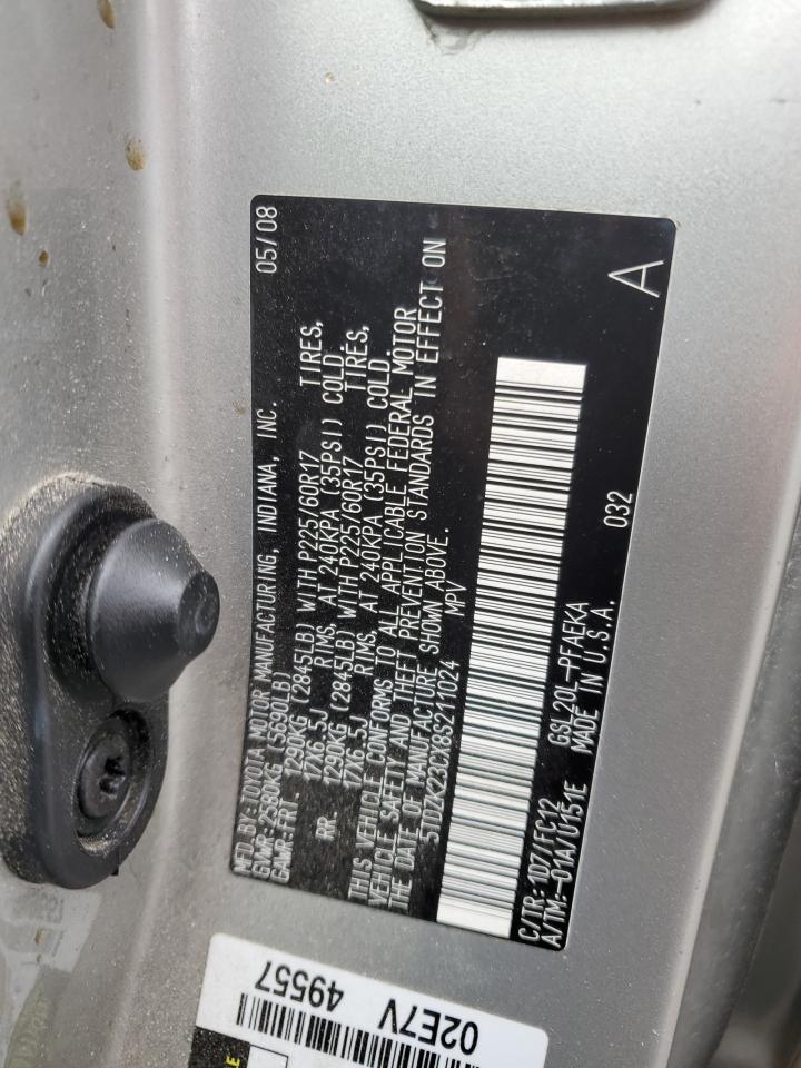 2008 Toyota Sienna Ce VIN: 5TDZK23CX8S211024 Lot: 69479505