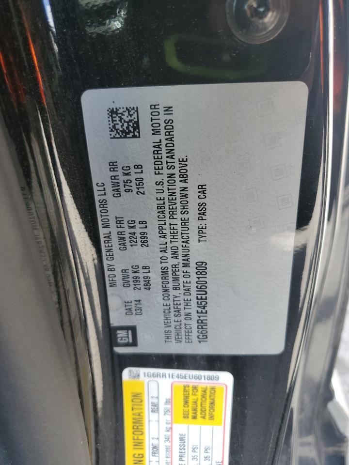 2014 Cadillac Elr Luxury VIN: 1G6RR1E45EU601809 Lot: 70656275