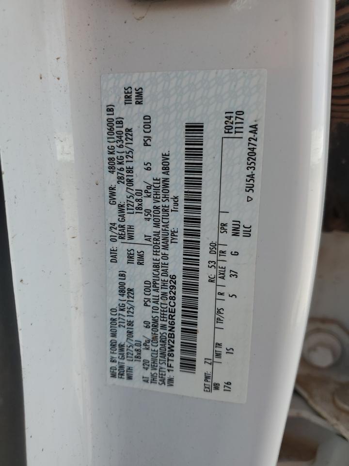2024 Ford F250 Super Duty VIN: 1FT8W2BN6REC82926 Lot: 68465065
