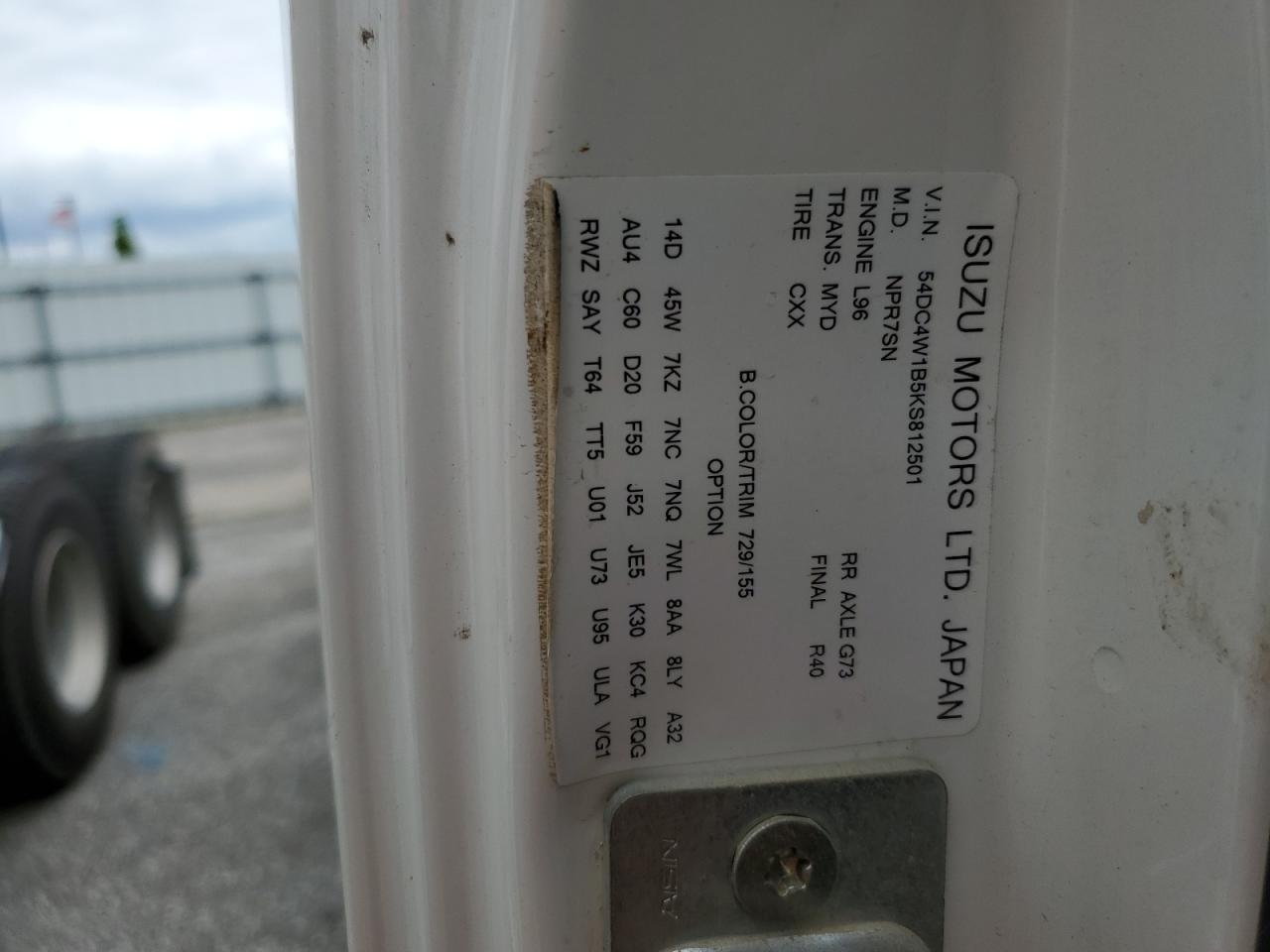 2019 Isuzu Npr Hd VIN: 54DC4W1B5KS812501 Lot: 69250795