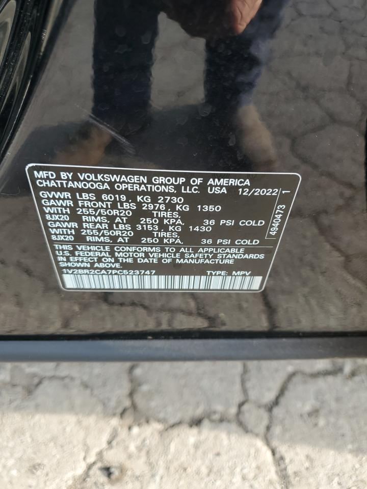 2023 Volkswagen Atlas Sel VIN: 1V2BR2CA7PC523747 Lot: 70319915