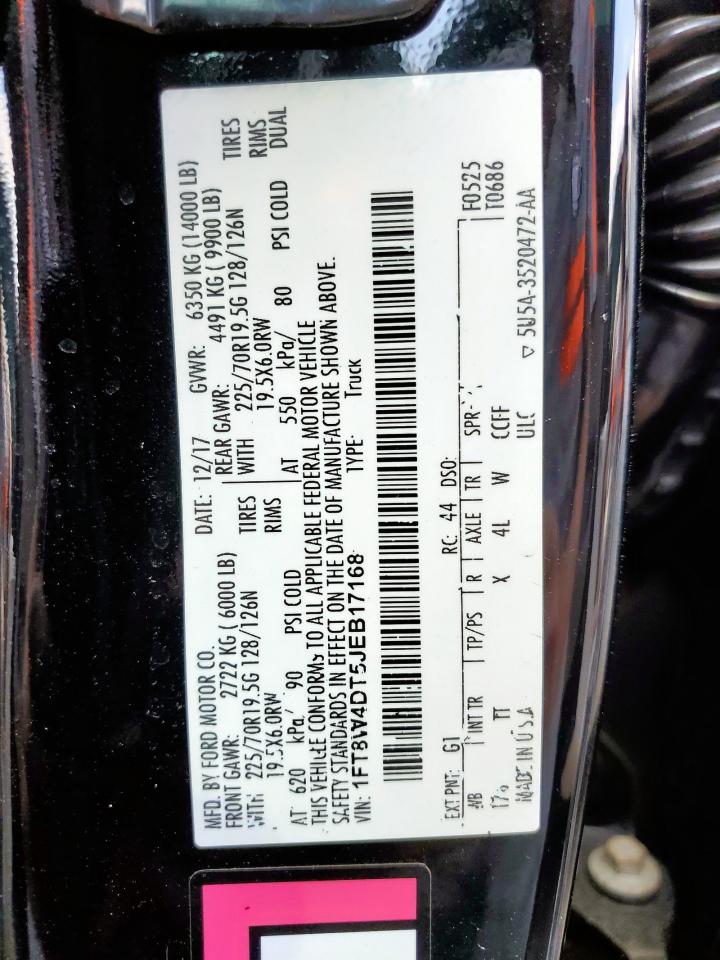 2018 Ford F450 Super Duty VIN: 1FT8W4DT5JEB17168 Lot: 69746575