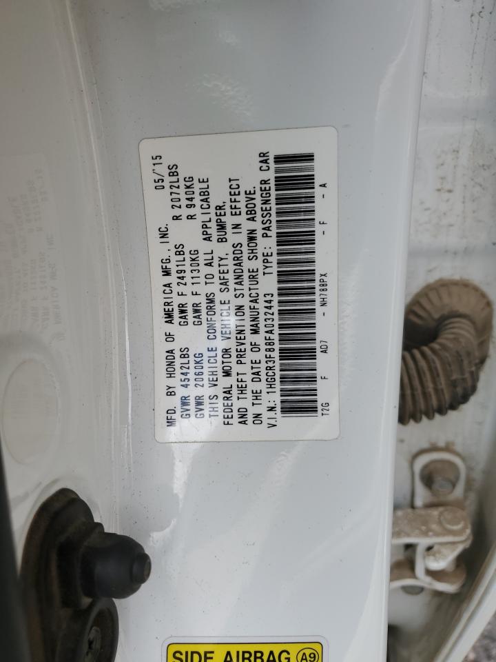 2015 Honda Accord Exl VIN: 1HGCR3F88FA032443 Lot: 68178615