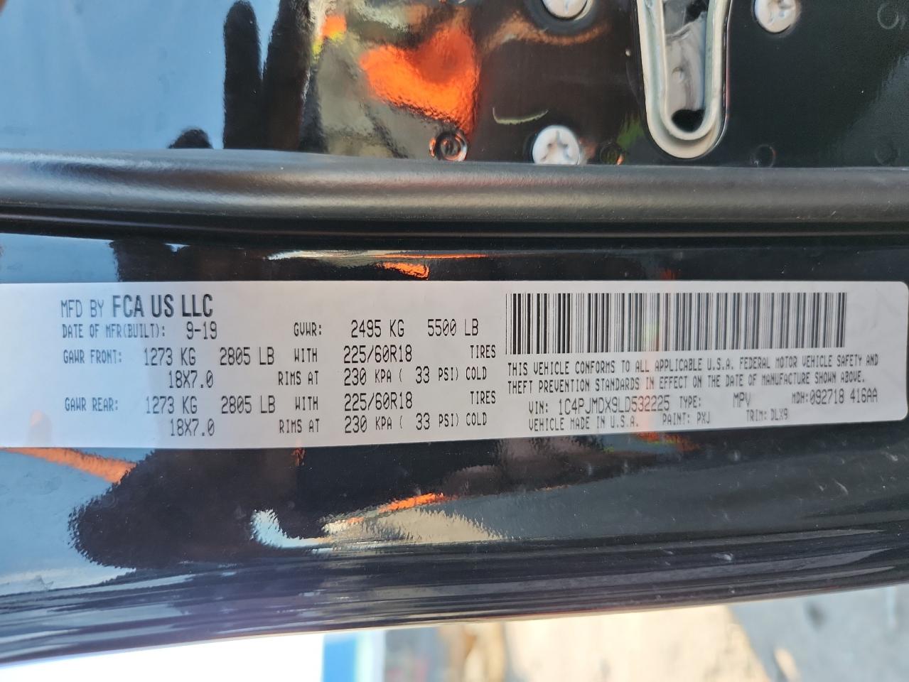 2020 Jeep Cherokee Limited VIN: 1C4PJMDX9LD532225 Lot: 70552115