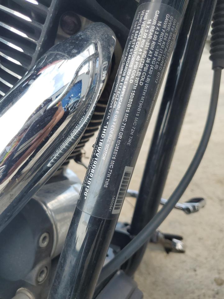 2013 Harley-Davidson Flstc Heritage Softail Classic VIN: 1HD1BWV19DB010120 Lot: 68425105