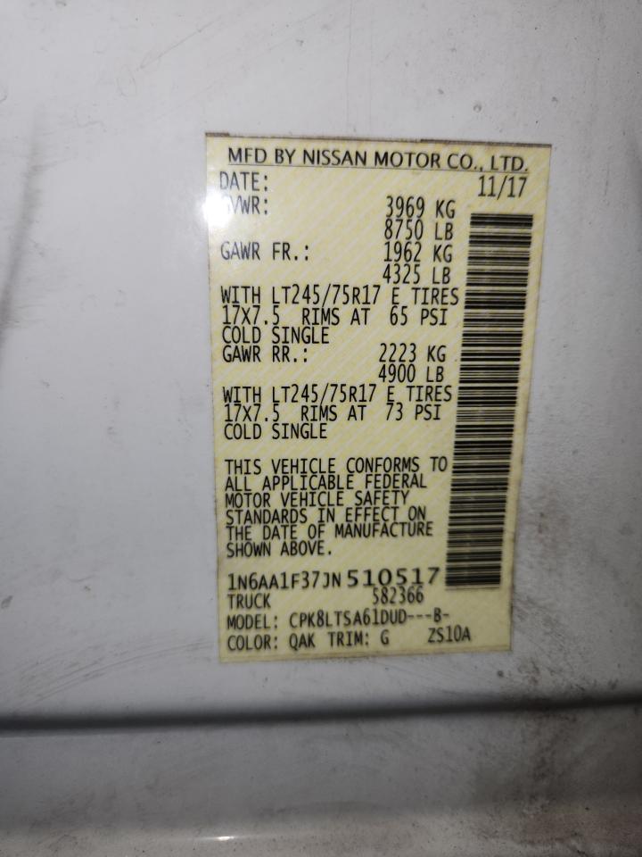 2018 Nissan Titan Xd S VIN: 1N6AA1F37JN510517 Lot: 67661565