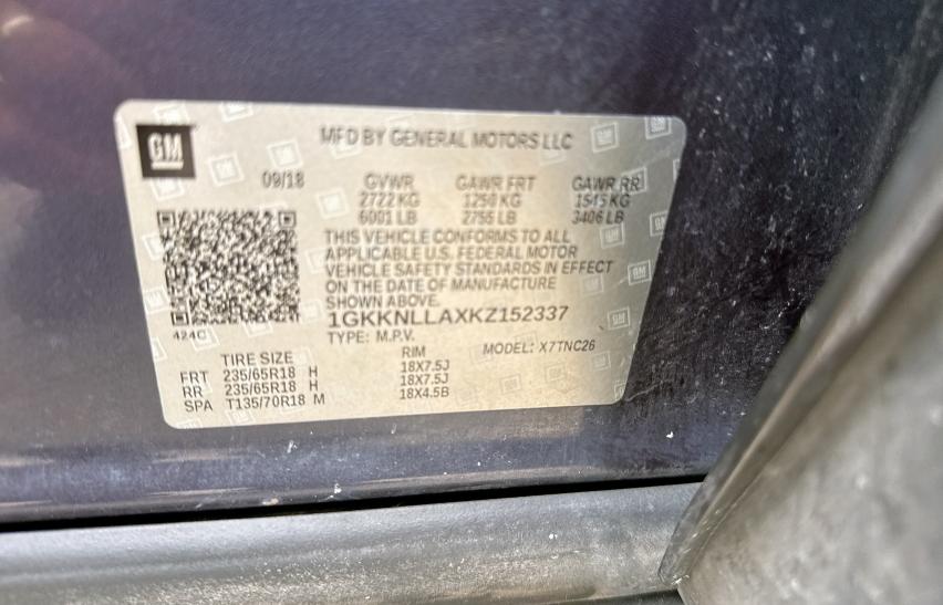 2019 GMC ACADIA SLE  