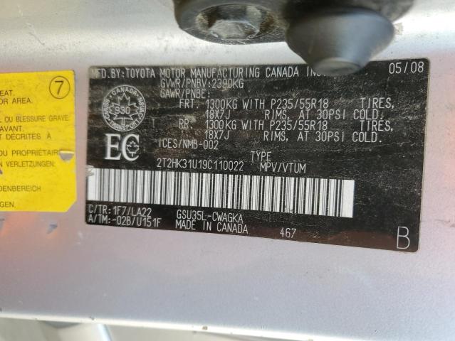 2009 LEXUS RX 350  