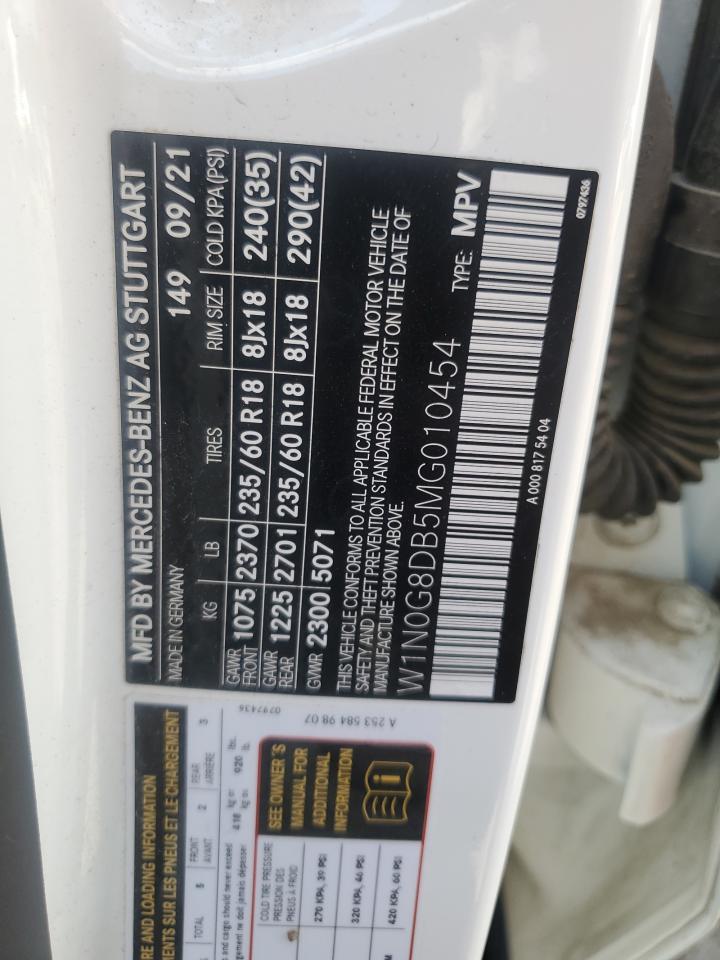 2021 Mercedes-Benz Glc 300 VIN: W1N0G8DB5MG010454 Lot: 67254145