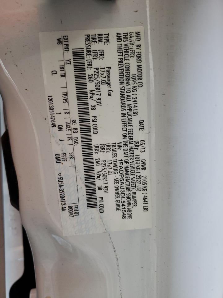 2013 Ford C-Max Se VIN: 1FADP5AU3DL541548 Lot: 69346485