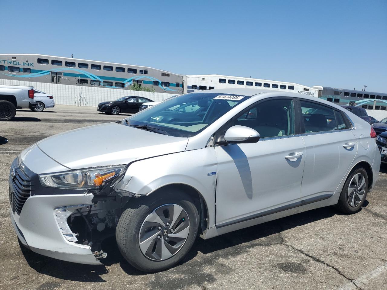 2018 Hyundai Ioniq Sel silver null hybrid KMHC75LC3JU089516 photo #1
