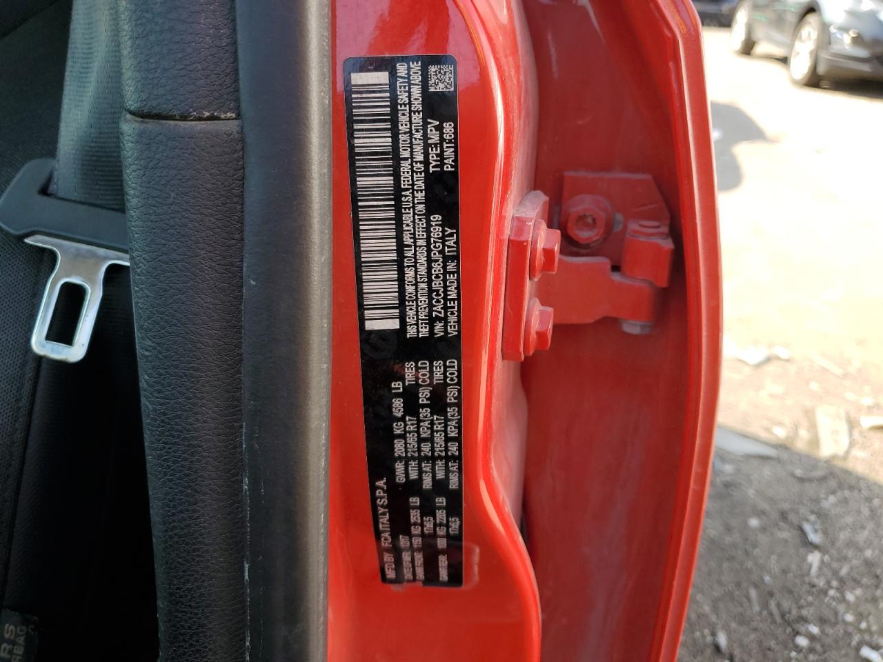 2018 Jeep Renegade Trailhawk VIN: ZACCJBCB6JPG76919 Lot: 69220155