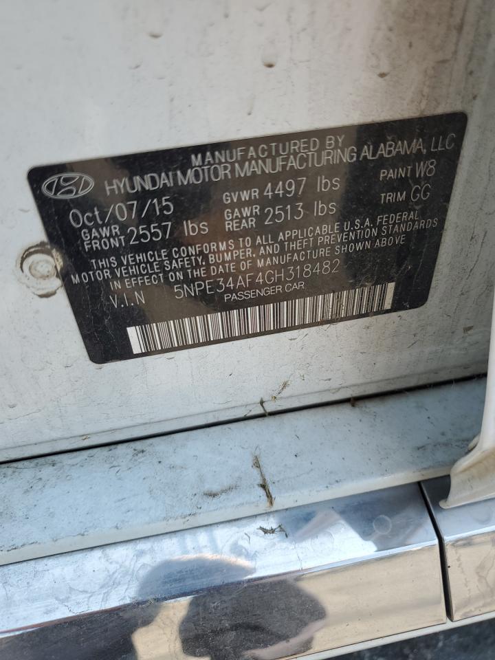 2016 Hyundai Sonata Sport VIN: 5NPE34AF4GH318482 Lot: 68401905