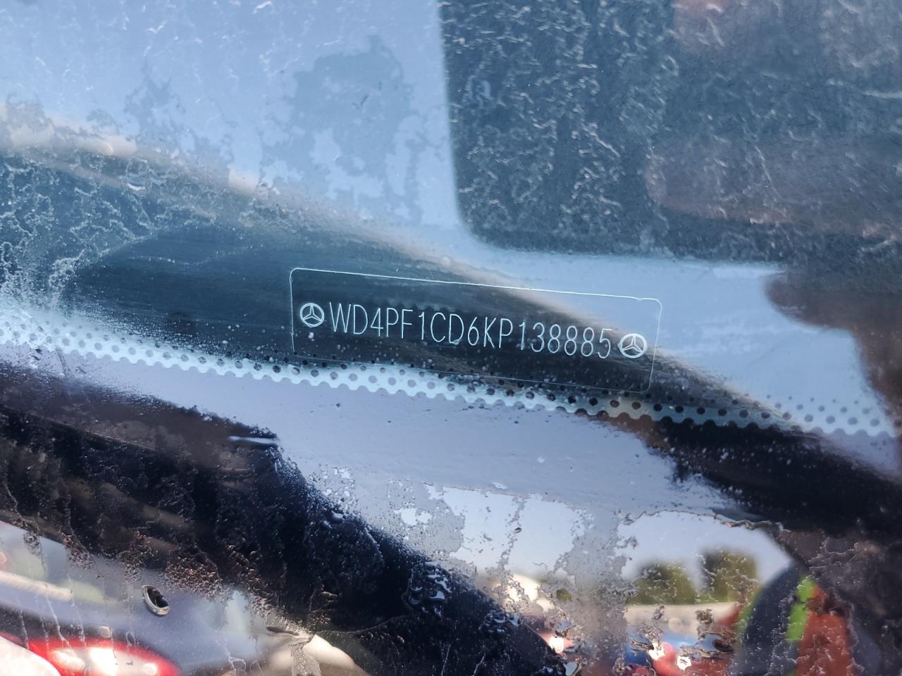 2019 Mercedes-Benz Sprinter 2500/3500 VIN: WD4PF1CD6KP138885 Lot: 70224885