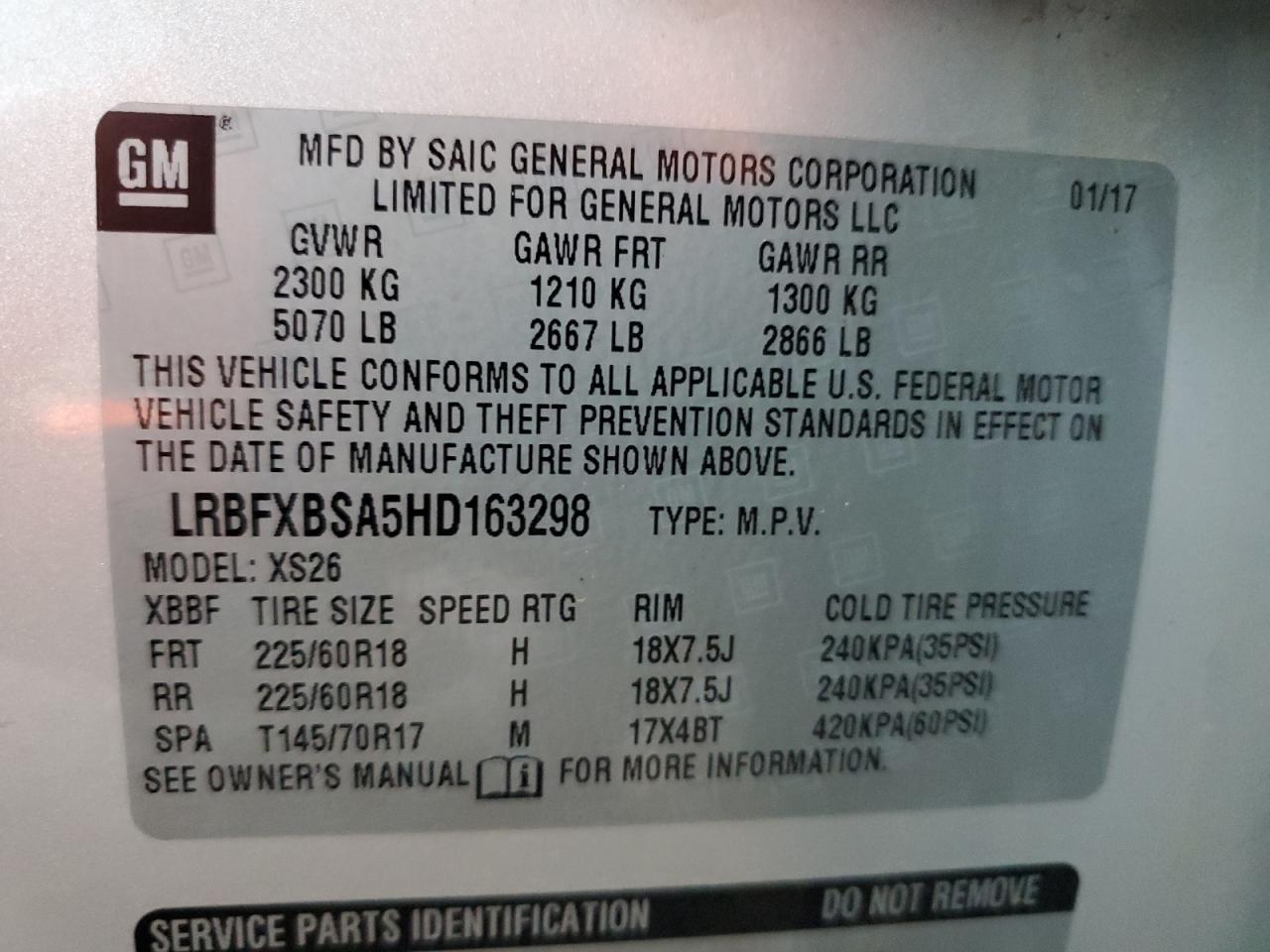 2017 Buick Envision Essence VIN: LRBFXBSA5HD163298 Lot: 67724545