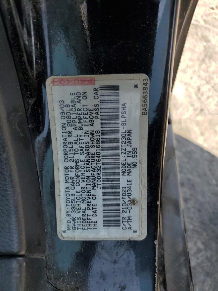 2004 Toyota Celica Gt VIN: JTDDR32T640168618 Lot: 68188495